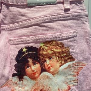 Fiorucci Cherubs Pink Straight Jeans